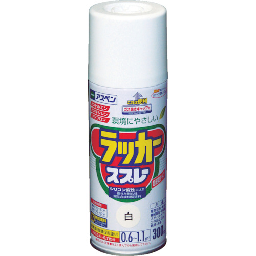 【TRUSCO】アサヒペン　アスペンラッカースプレー３００ｍｌ　白